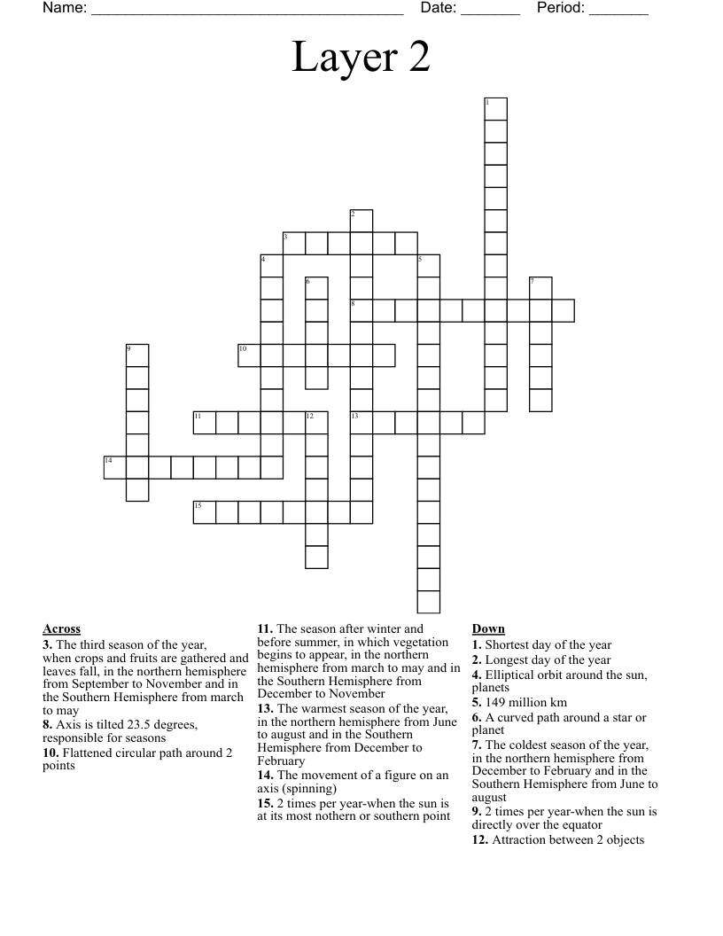 Layer 2 Crossword