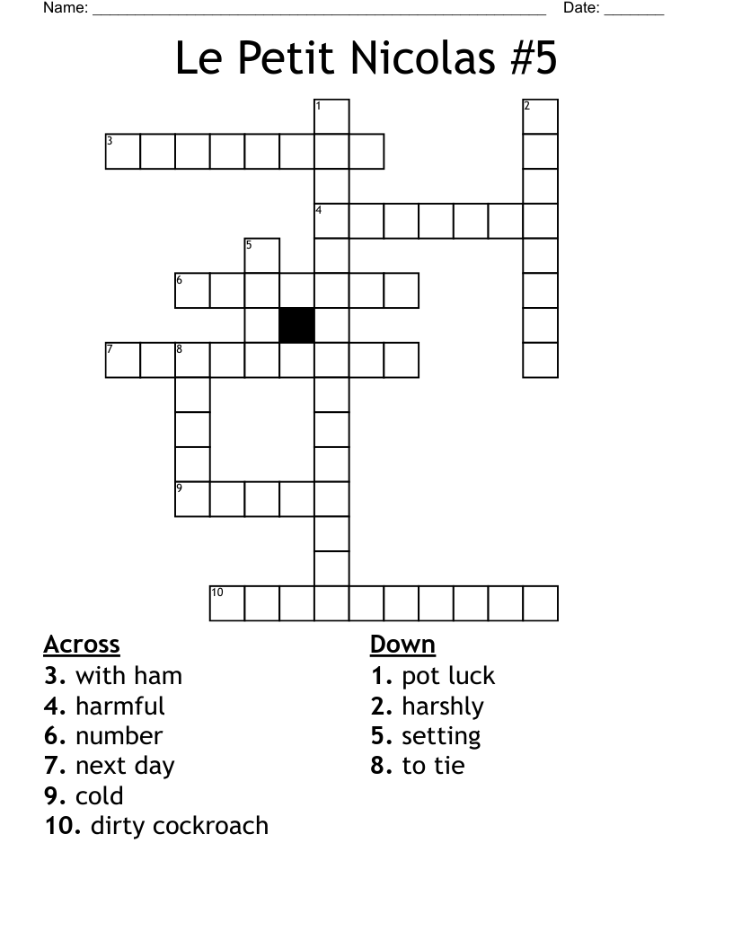 Le Petit Nicolas #5 Crossword