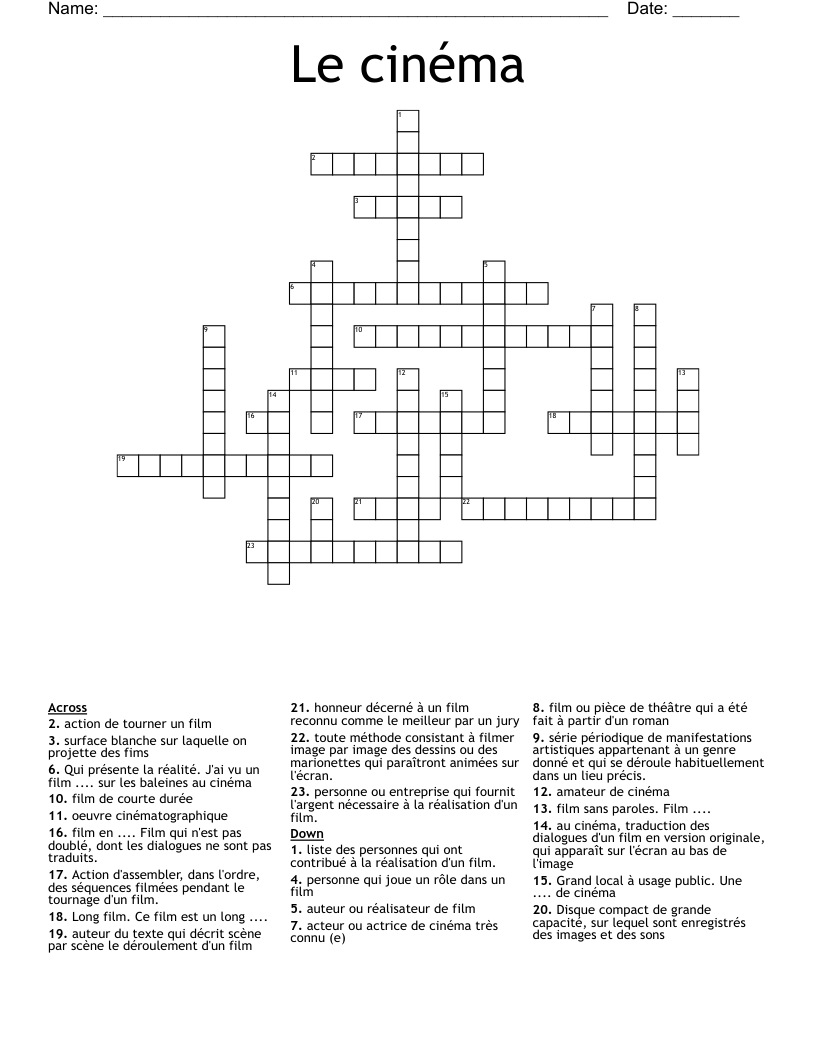 Le cinéma Crossword