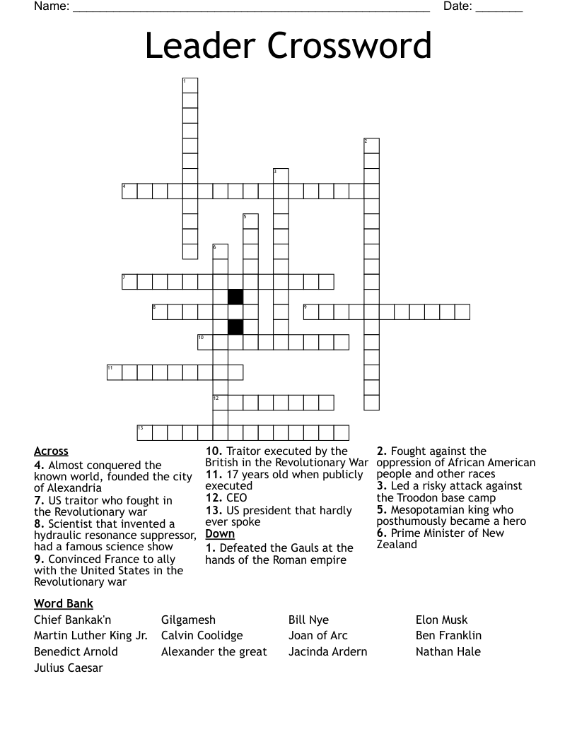 Leader Crossword