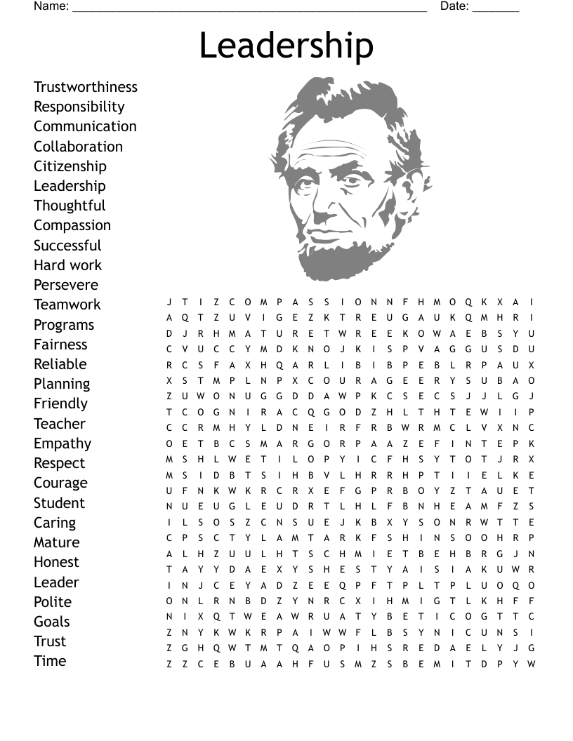 Leadership  Word Search