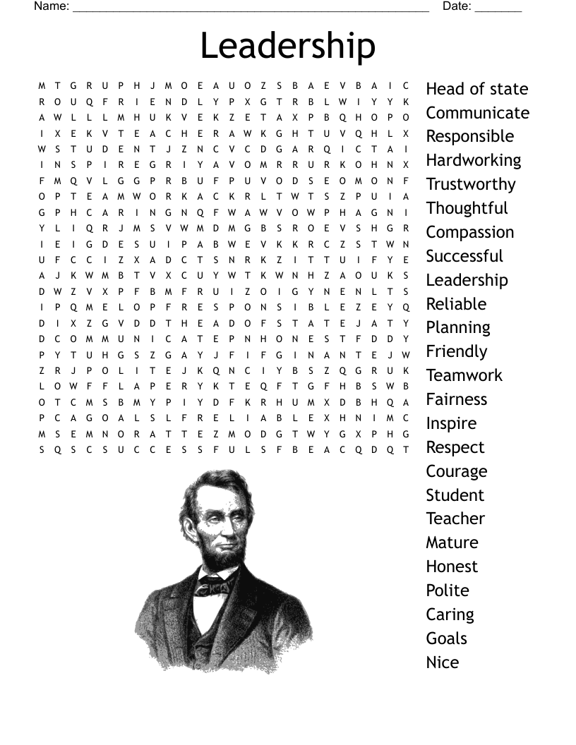 Leadership Word Search