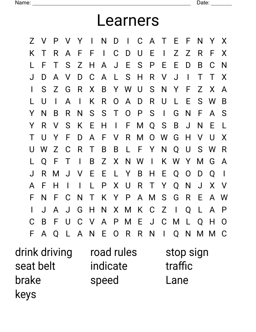 Learners Word Search