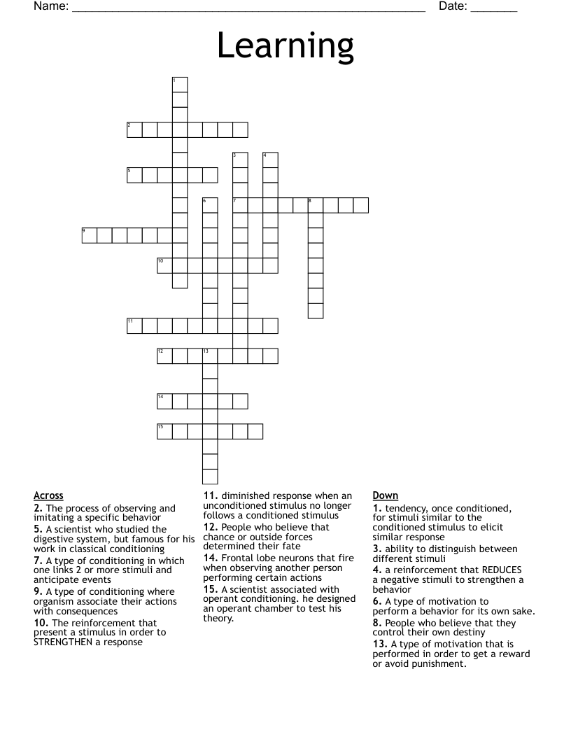 Learning Crossword