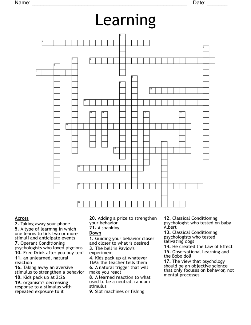 Learning Crossword
