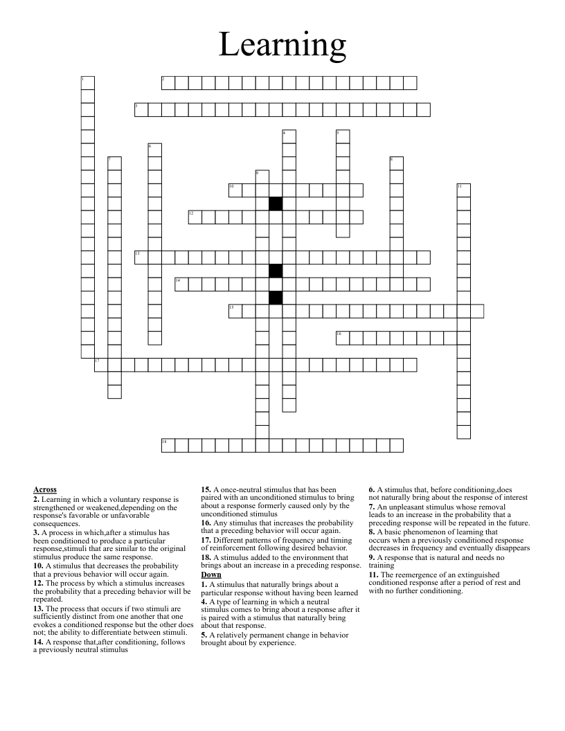 Learning Crossword