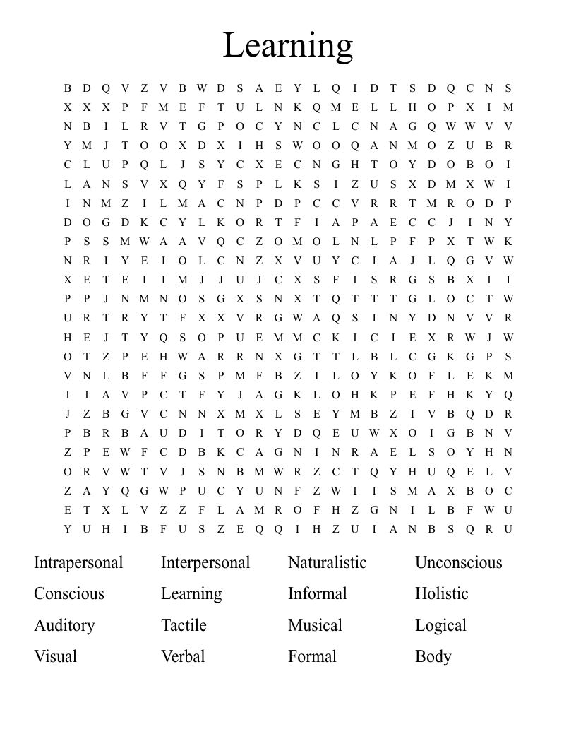 Learning Word Search