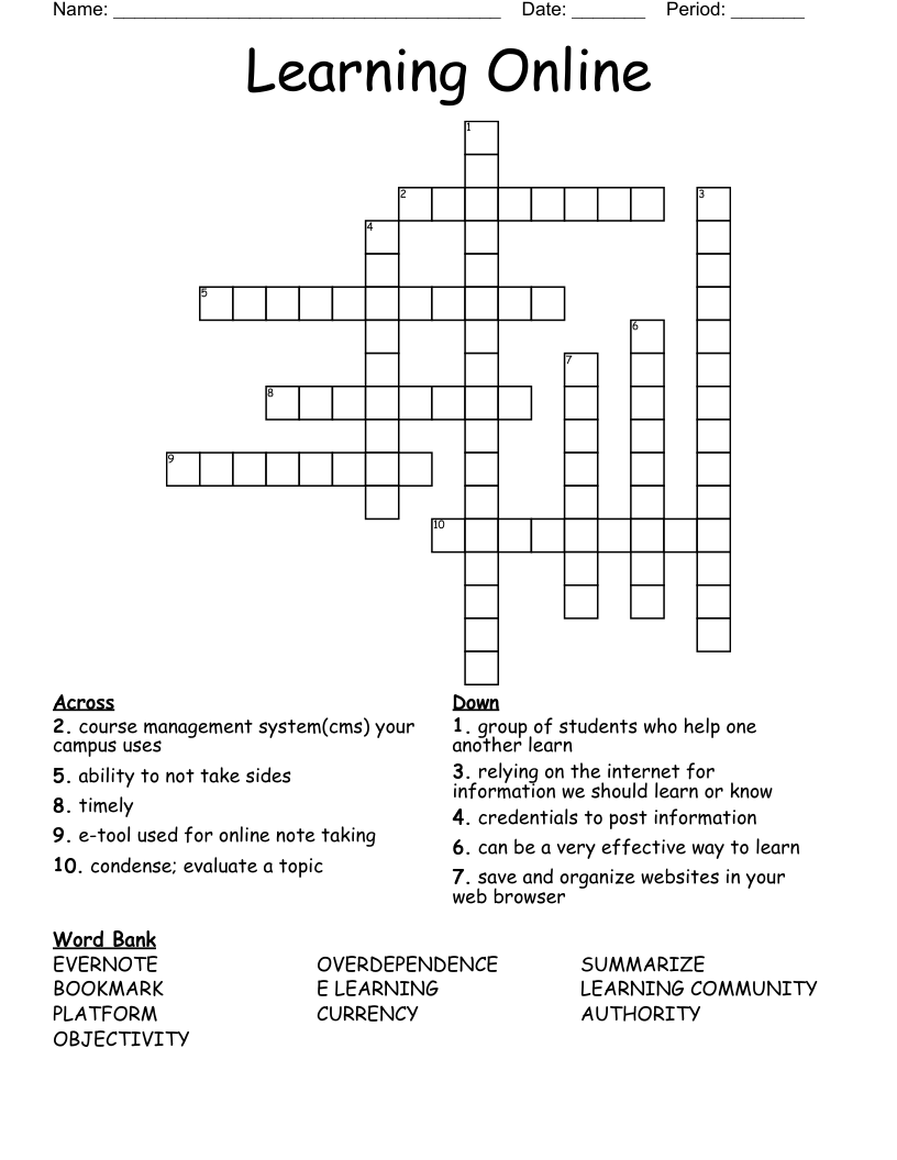 Learning Online Crossword