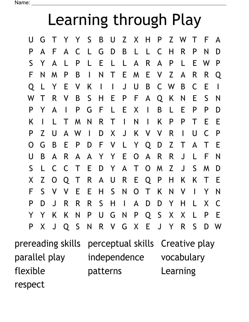 Learning through Play Word Search