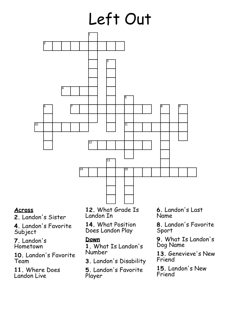Left Out Crossword