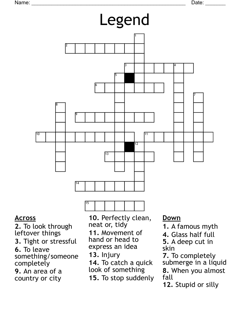 Legend Crossword