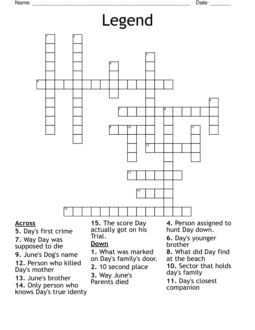 Legend Crossword