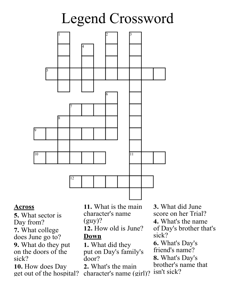Legend  Crossword