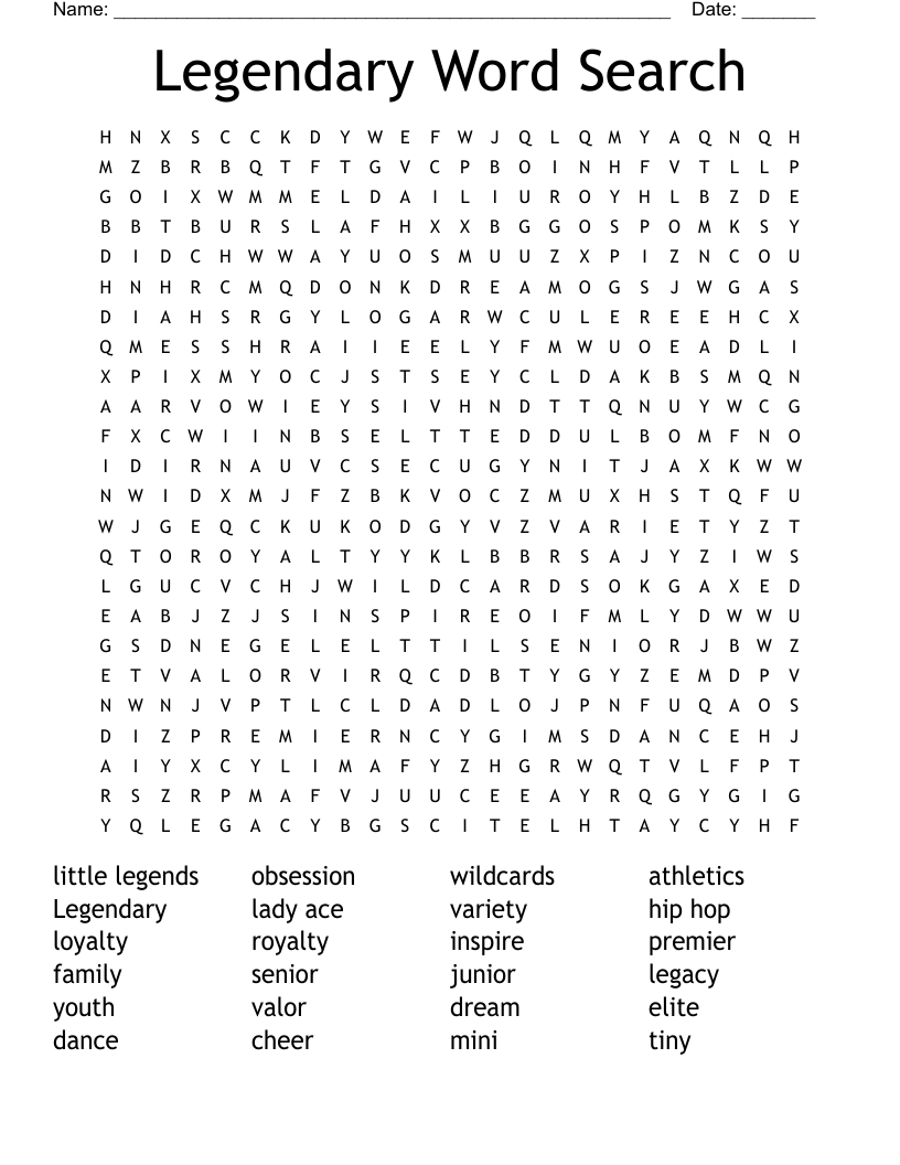 Legendary Word Search