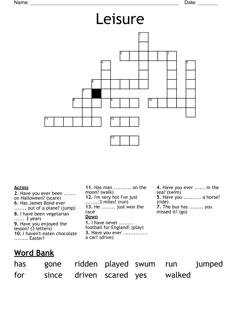 Leisure Crossword