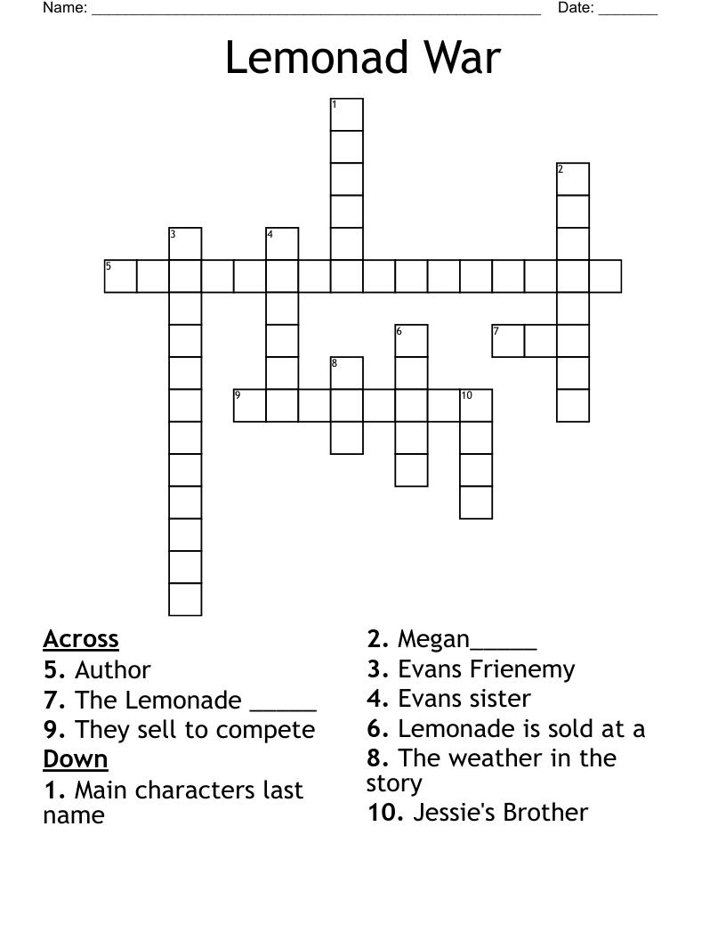 Lemonad War Crossword