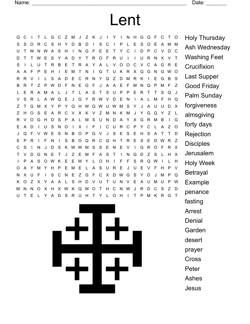 Lent Word Search