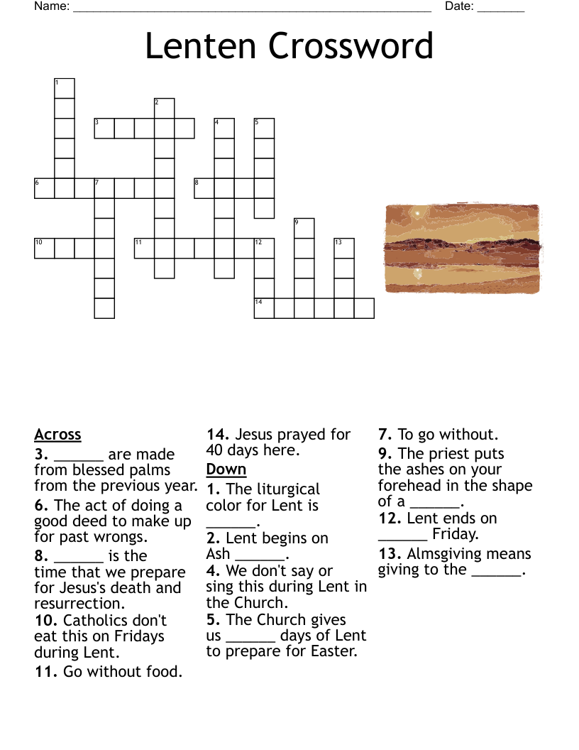 Lenten Crossword