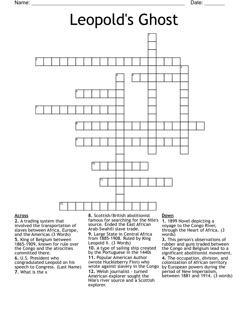 Leopold's Ghost Crossword