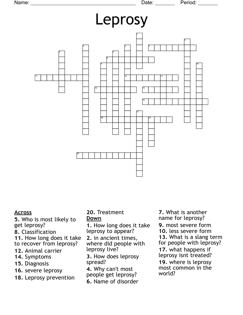 Leprosy Crossword