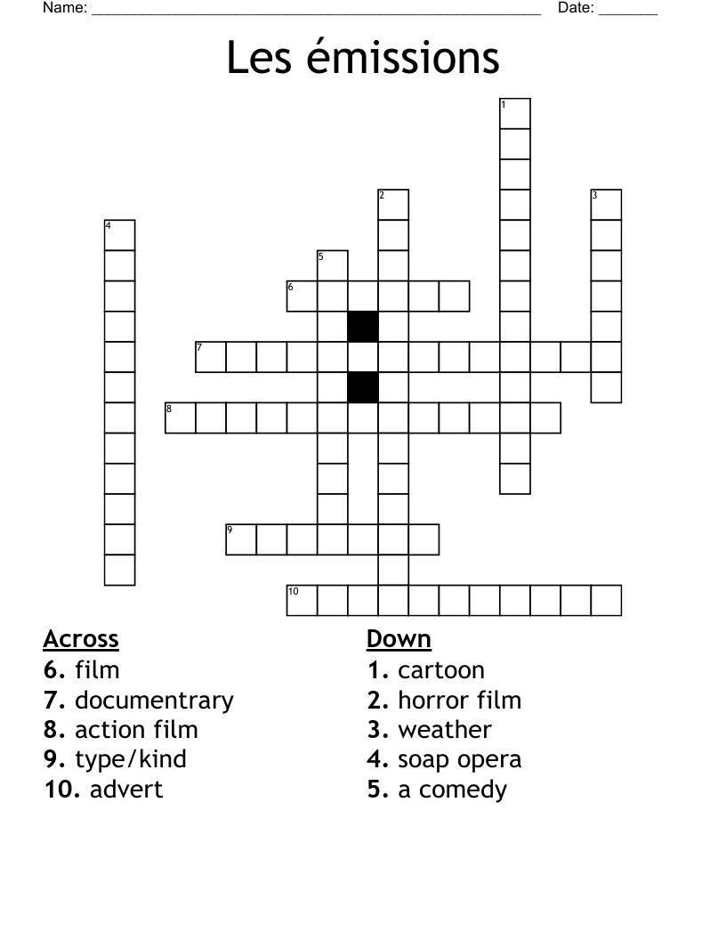 Les émissions Crossword