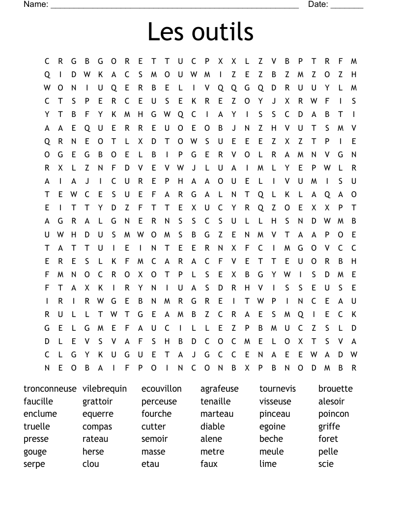 Les outils Word Search