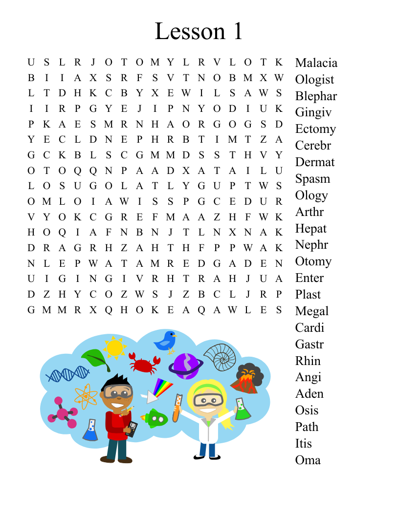 Lesson 1 Word Search