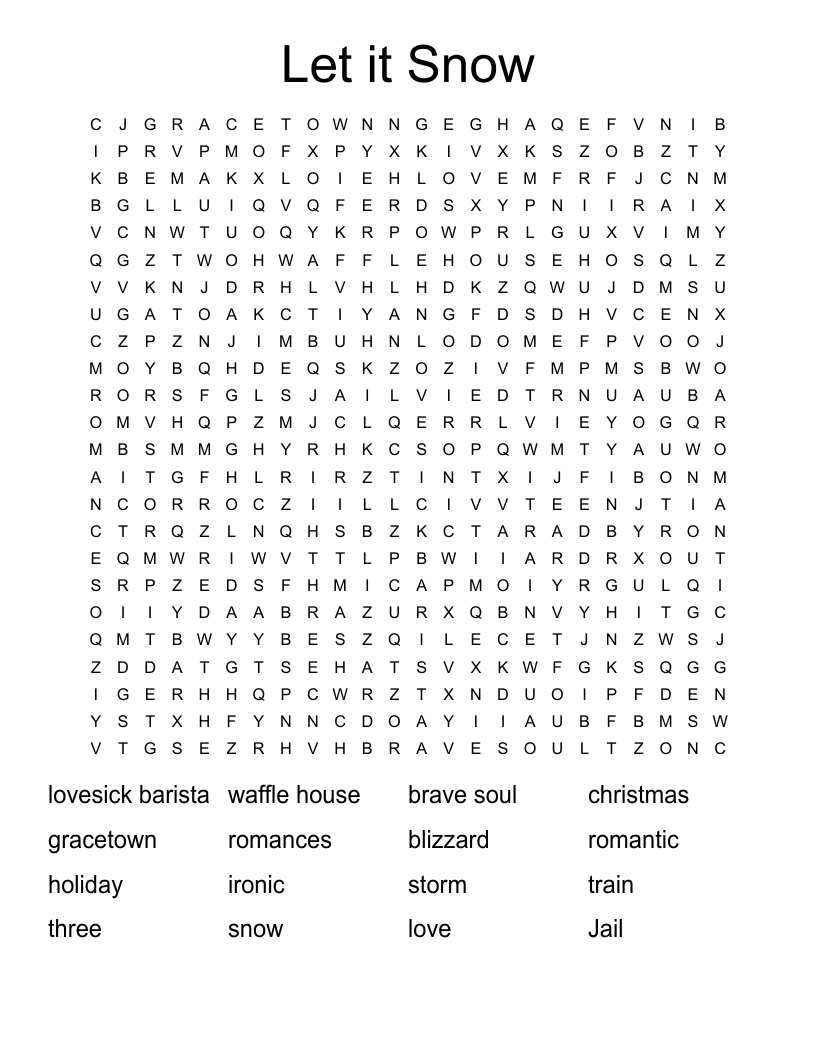 Let it Snow Word Search