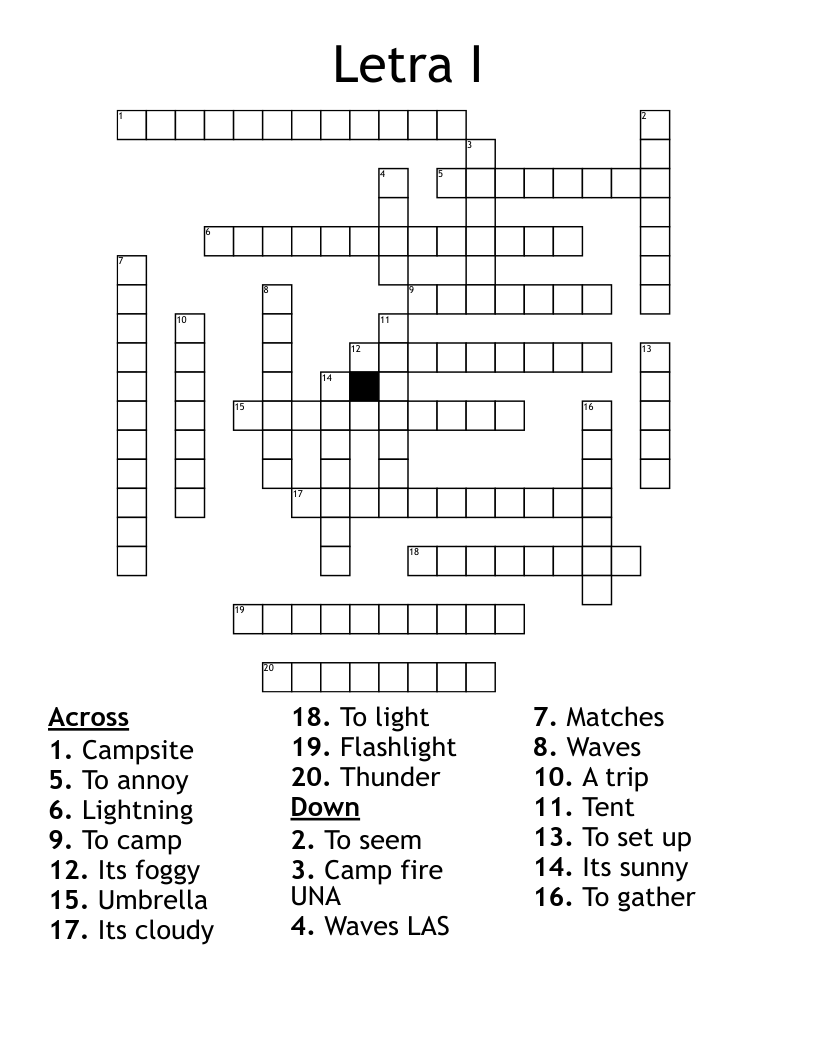 Letra I Crossword