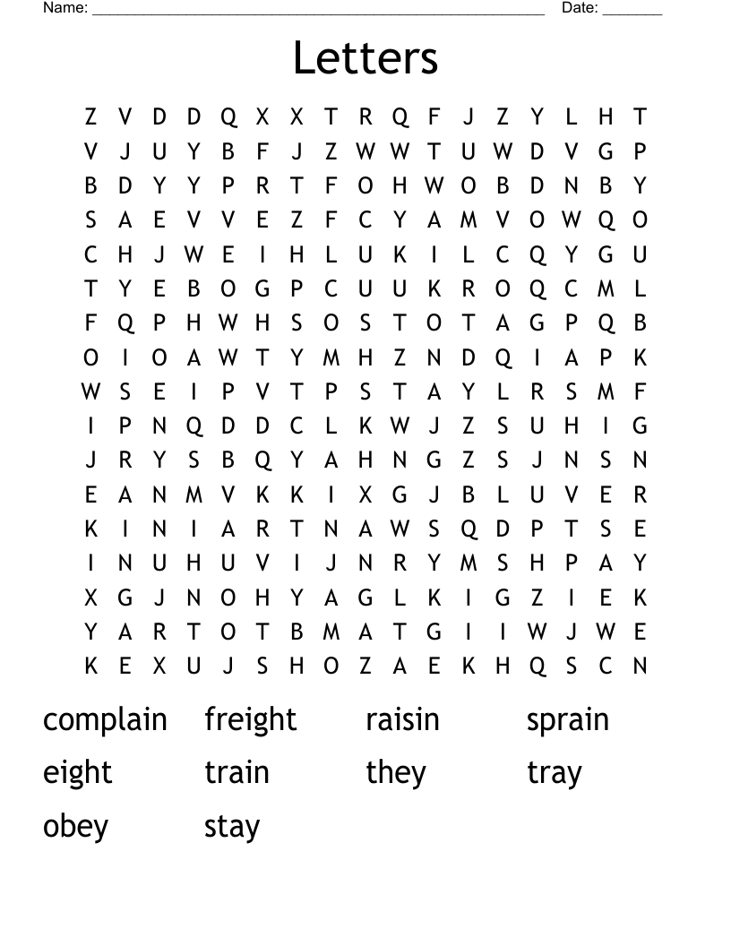 Letters Word Search