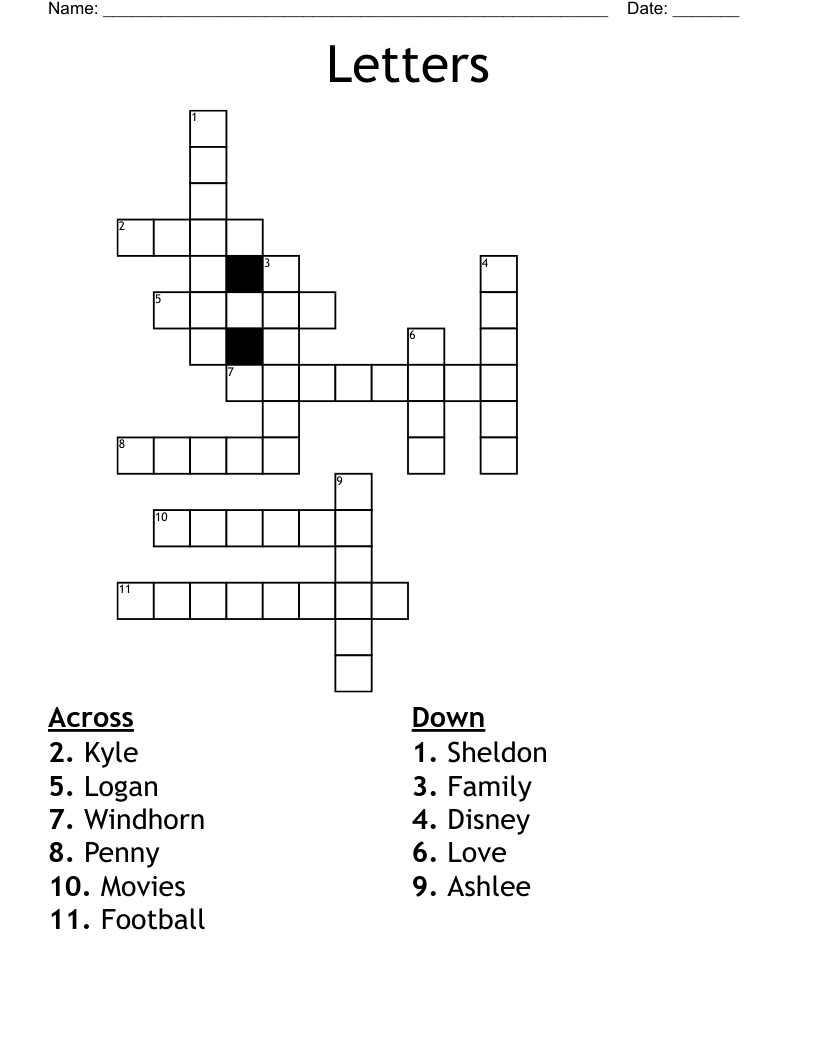 Letters Crossword