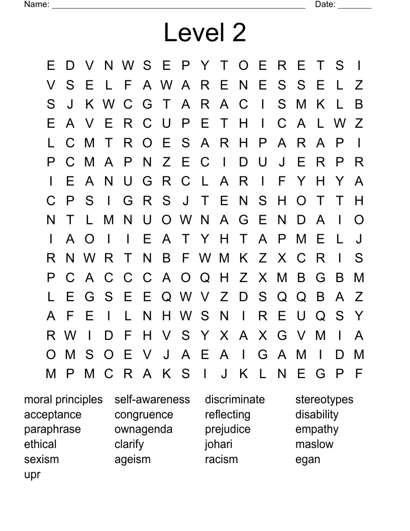 Level 2 Word Search