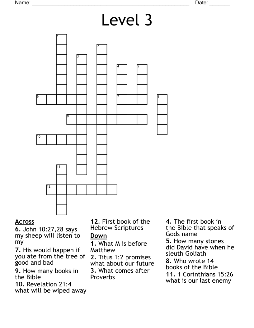 Level 3 Crossword