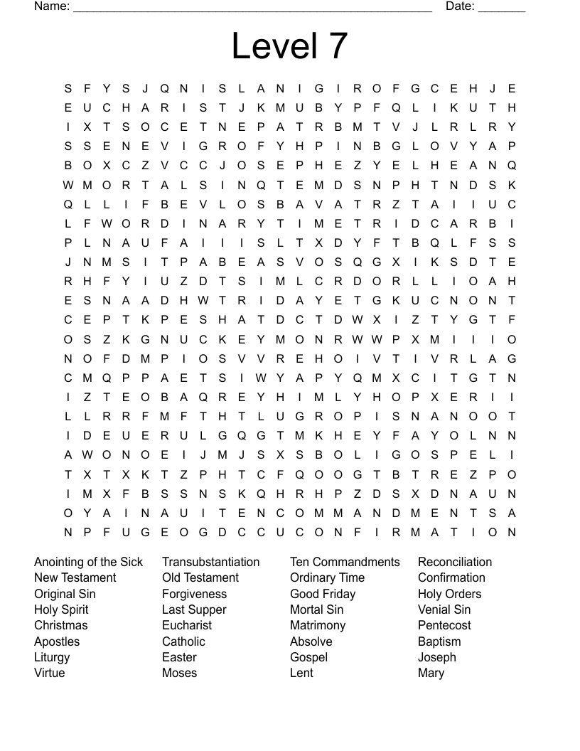 Level 7 Word Search