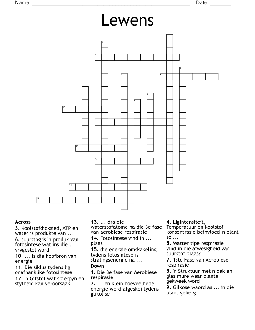 Lewens Crossword