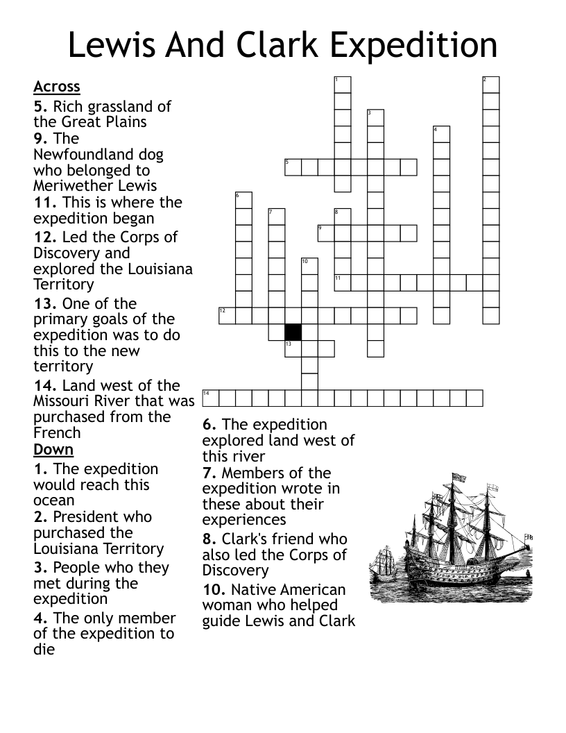Lewis And Clark Expedition Crossword