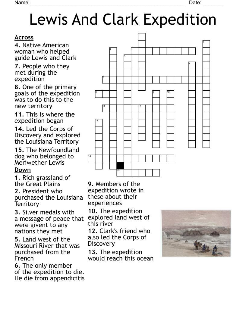 Lewis And Clark Expedition Crossword
