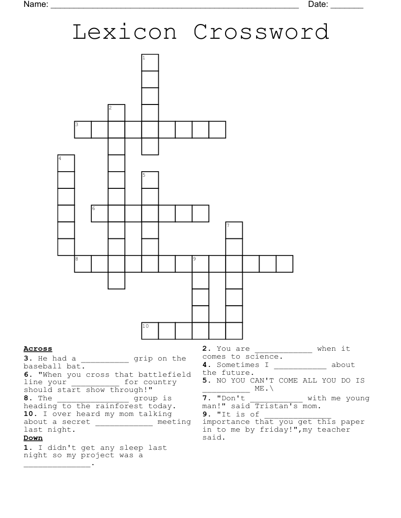 Lexicon Crossword