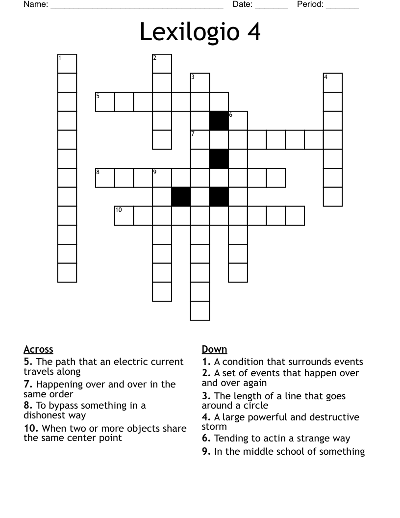 Lexilogio 4 Crossword