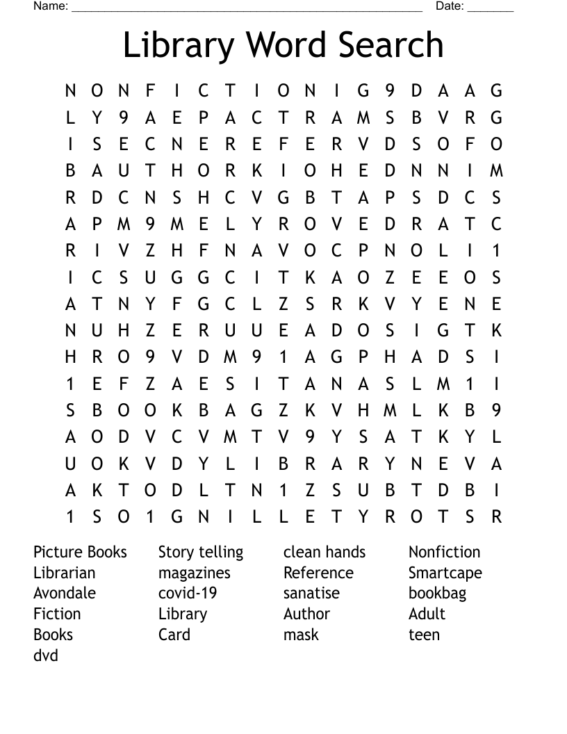 Library Word Search