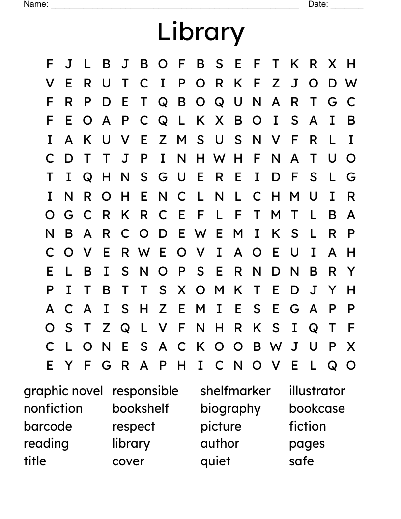 Library  Word Search