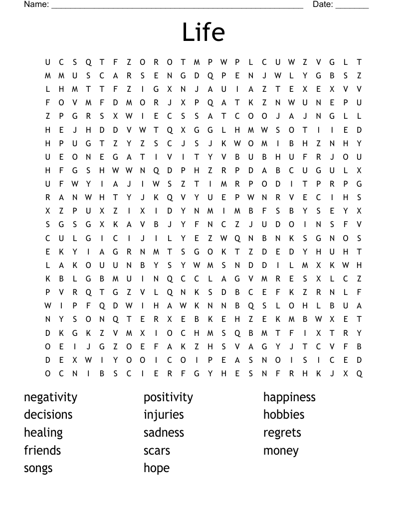 Life  Word Search