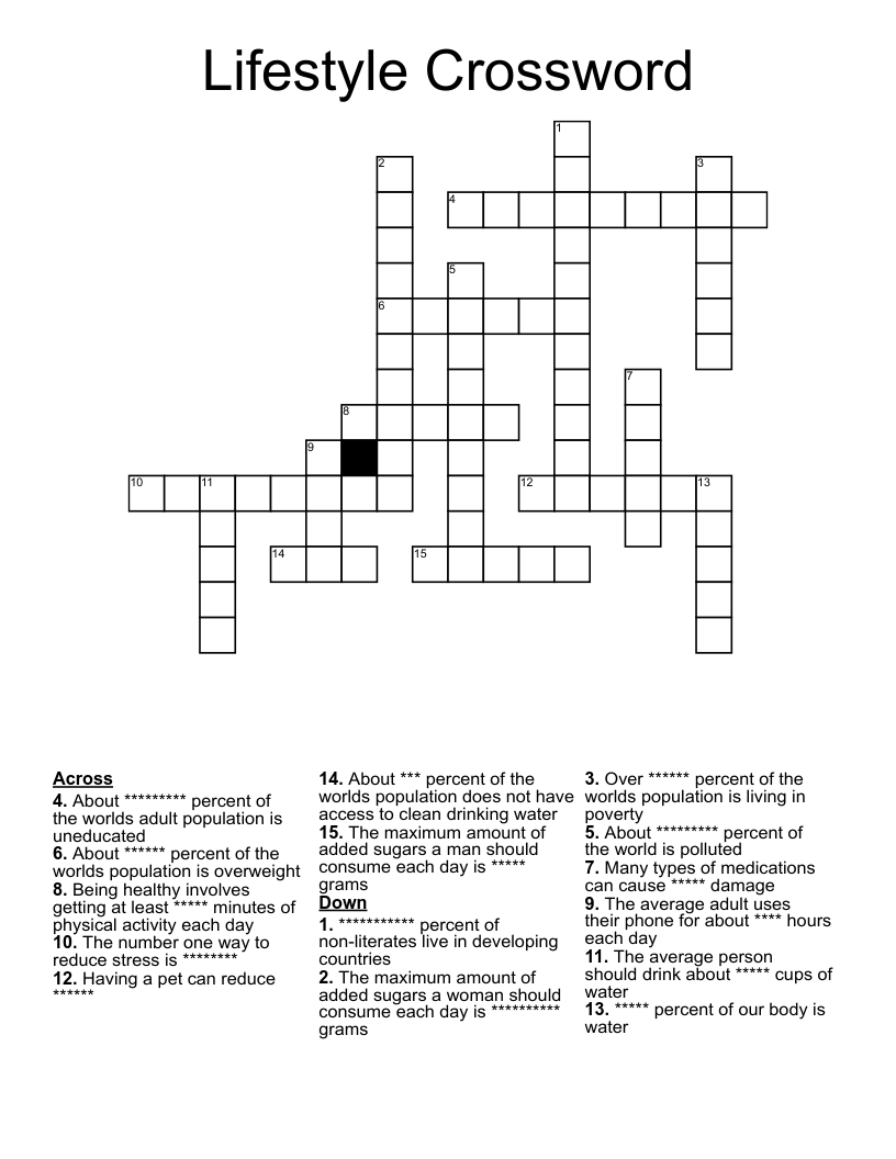 Lifestyle Crossword