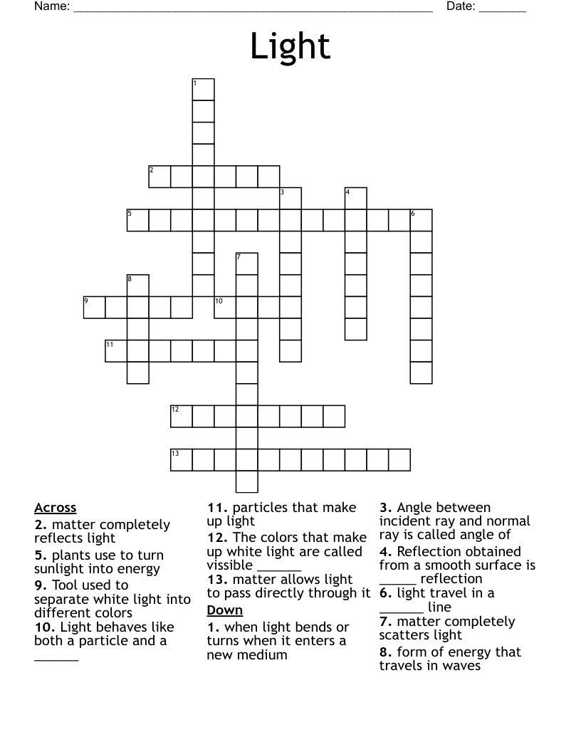 Light Crossword