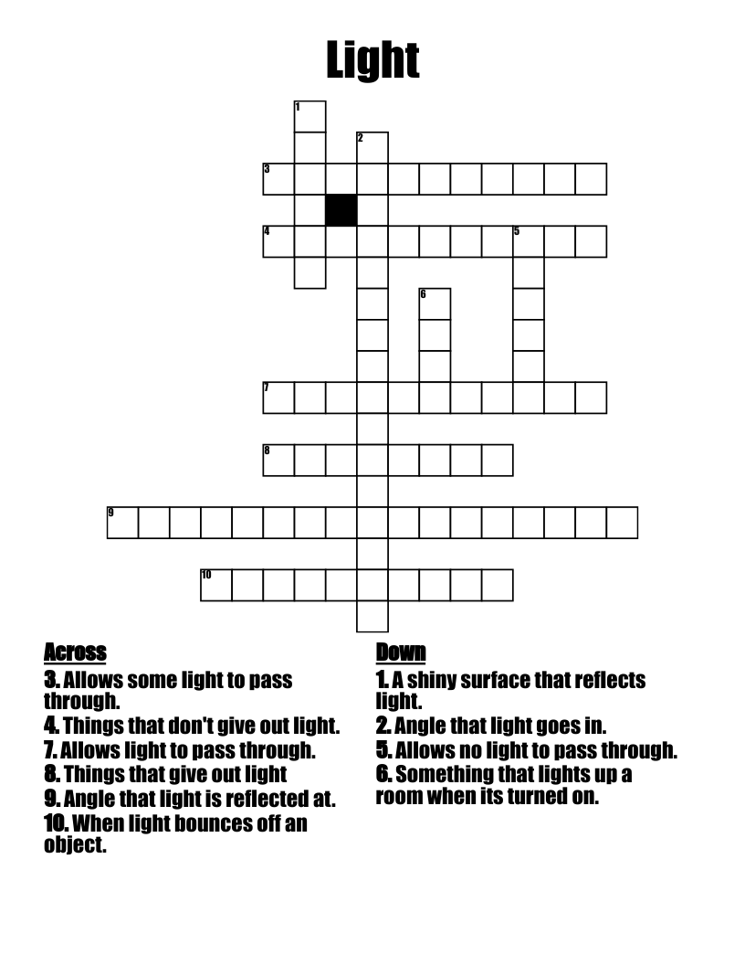 Light Crossword