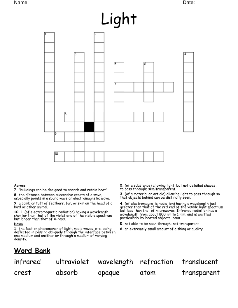 Light Crossword