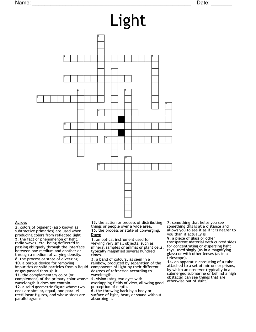 Light Crossword