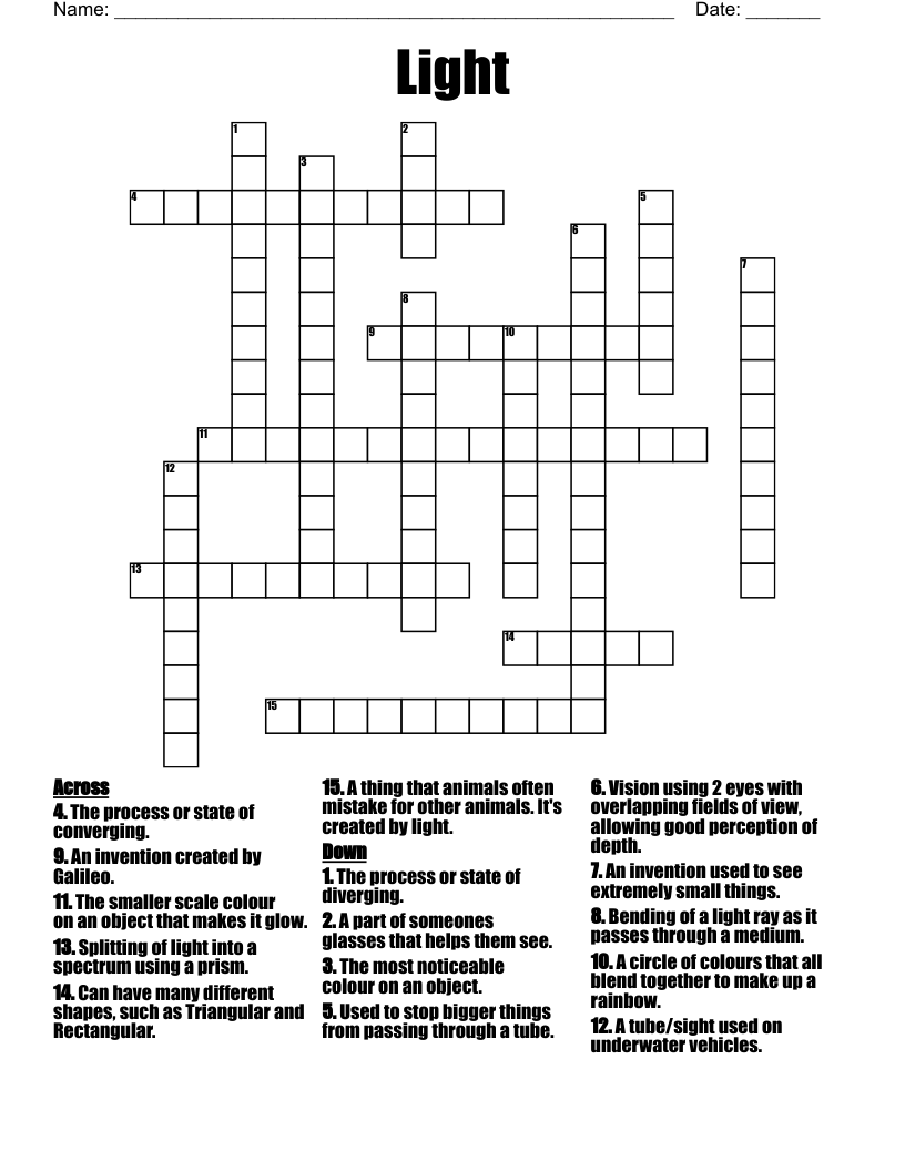 Light Crossword