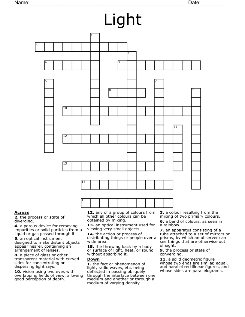 Light Crossword
