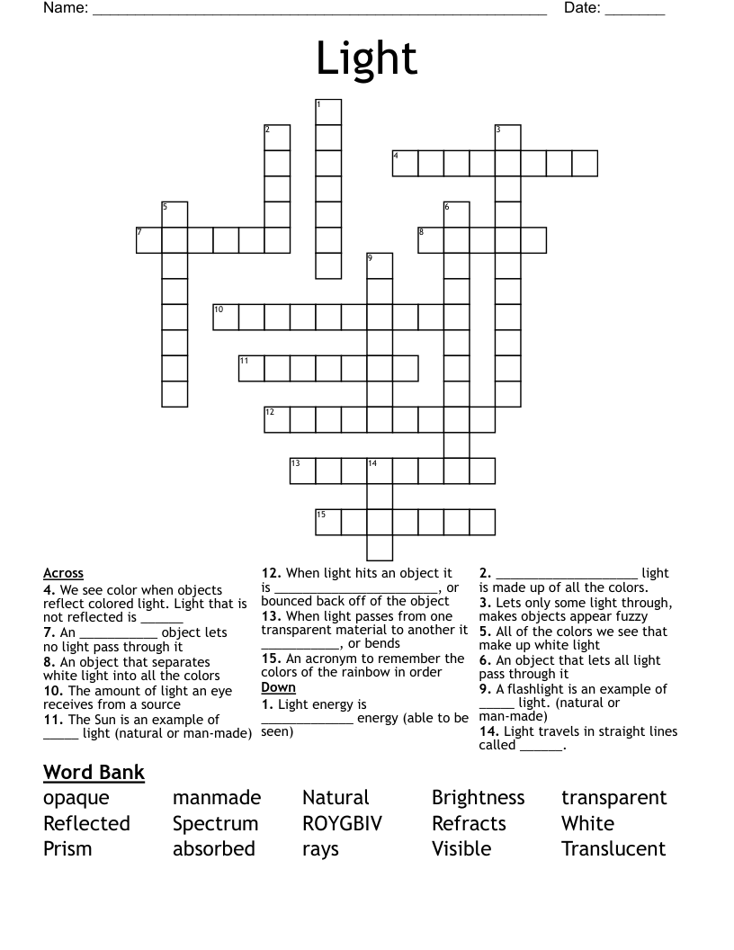 Light Crossword